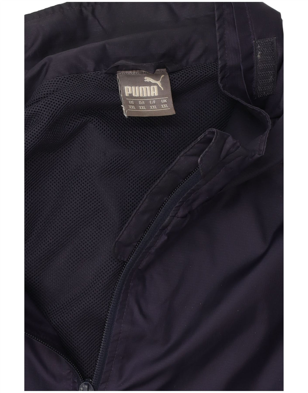 Męska kurtka przeciwdeszczowa z kapturem PUMA UK 44 2XL granatowa