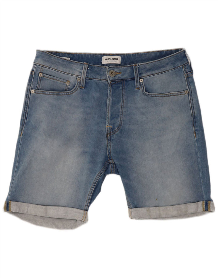 Męskie spodenki jeansowe Jack & Jones, średnie W32, niebieskie, bawełniane
