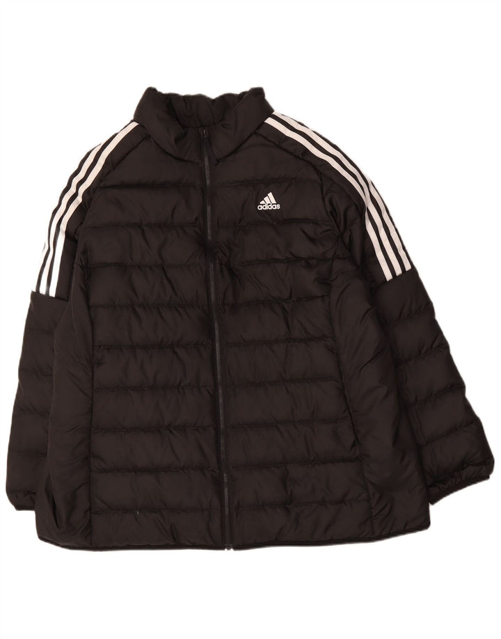 Damska ocieplana kurtka Adidas UK 24/26 2XL Czarny poliester