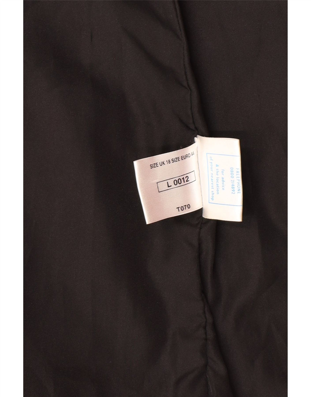 VINTAGE damski płaszcz skórzany oversize UK 18 XL czarna skóra