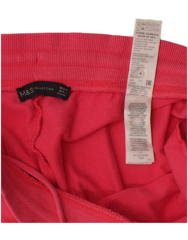 MARKS & SPENCER Damskie spodnie dresowe Joggers UK 16, duże, różowe, bawełniane