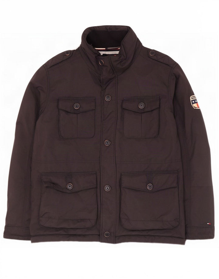 Męska kurtka wojskowa Tommy Hilfiger UK 40, duża, czarna, nylonowa