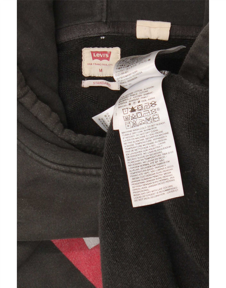 Męski sweter z kapturem Levi's Standard Graphic, średni czarny, bawełniany