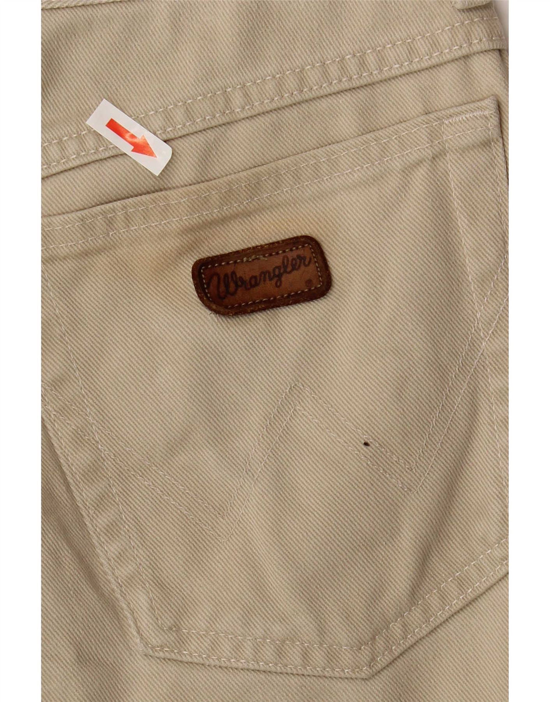 Męskie proste dżinsy Wrangler W28 L29 w kolorze beżowym