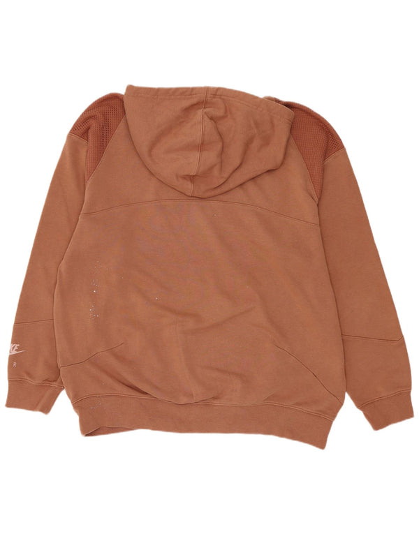 Męska bluza z kapturem Nike Graphic o luźnym kroju XS, brązowa
