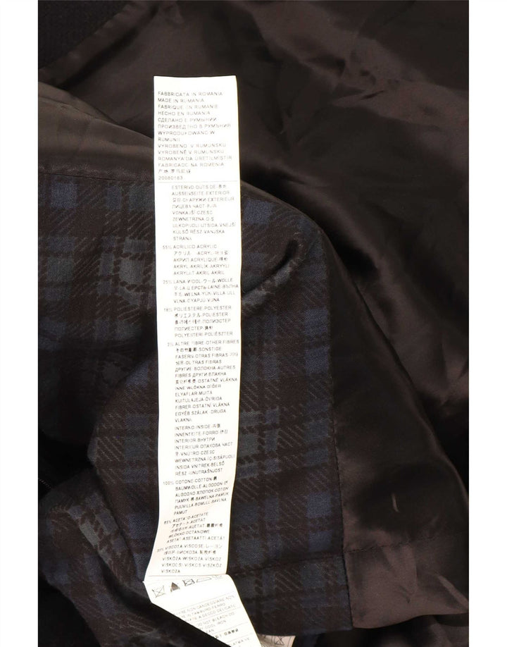 Płaszcz męski Benetton IT 52 XL, czarny akryl