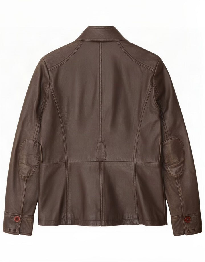 Chyston Damska skórzana kurtka użytkowa UK 12 Medium Brown