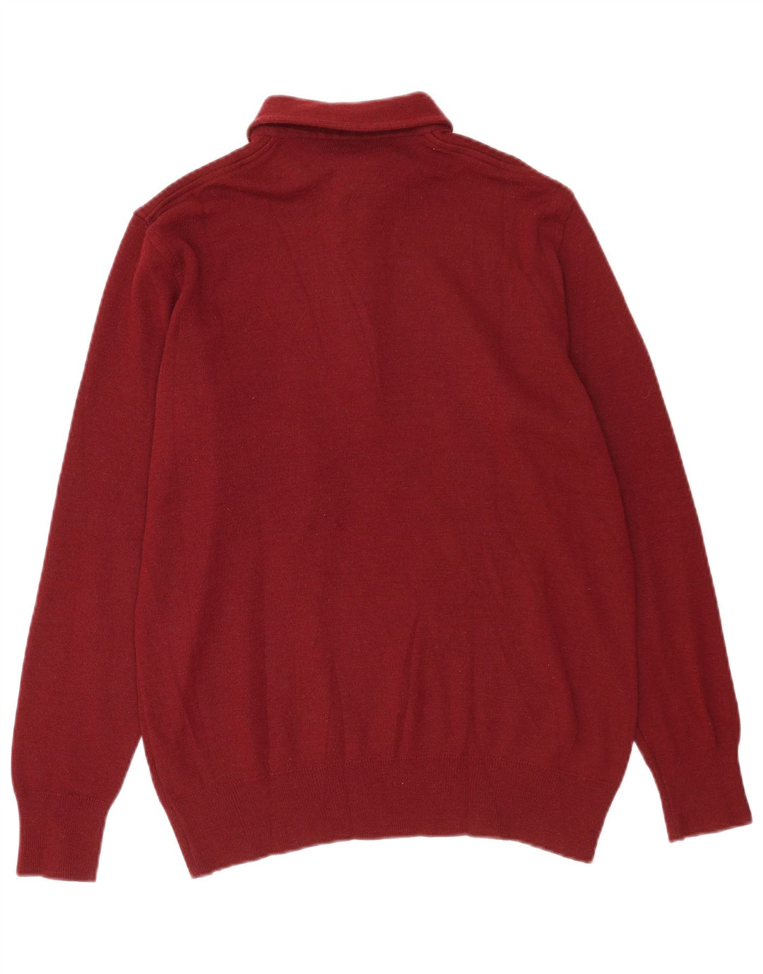 Męski sweter z golfem w stylu vintage, średni burgund