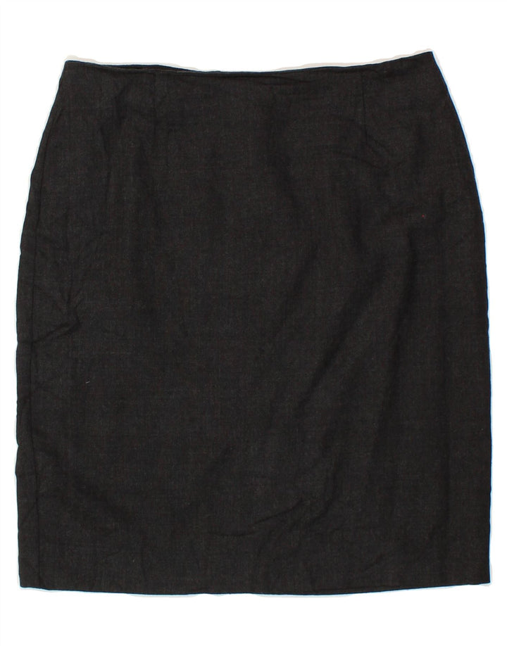 BENETTON Womens Pencil Skirt IT 42 Medium W28  Grey Wool Vintage Benetton and Second-Hand Benetton from Messina Hembry 