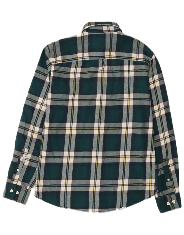 Męska koszula flanelowa Jack & Jones XS w zieloną kratę, bawełniana
