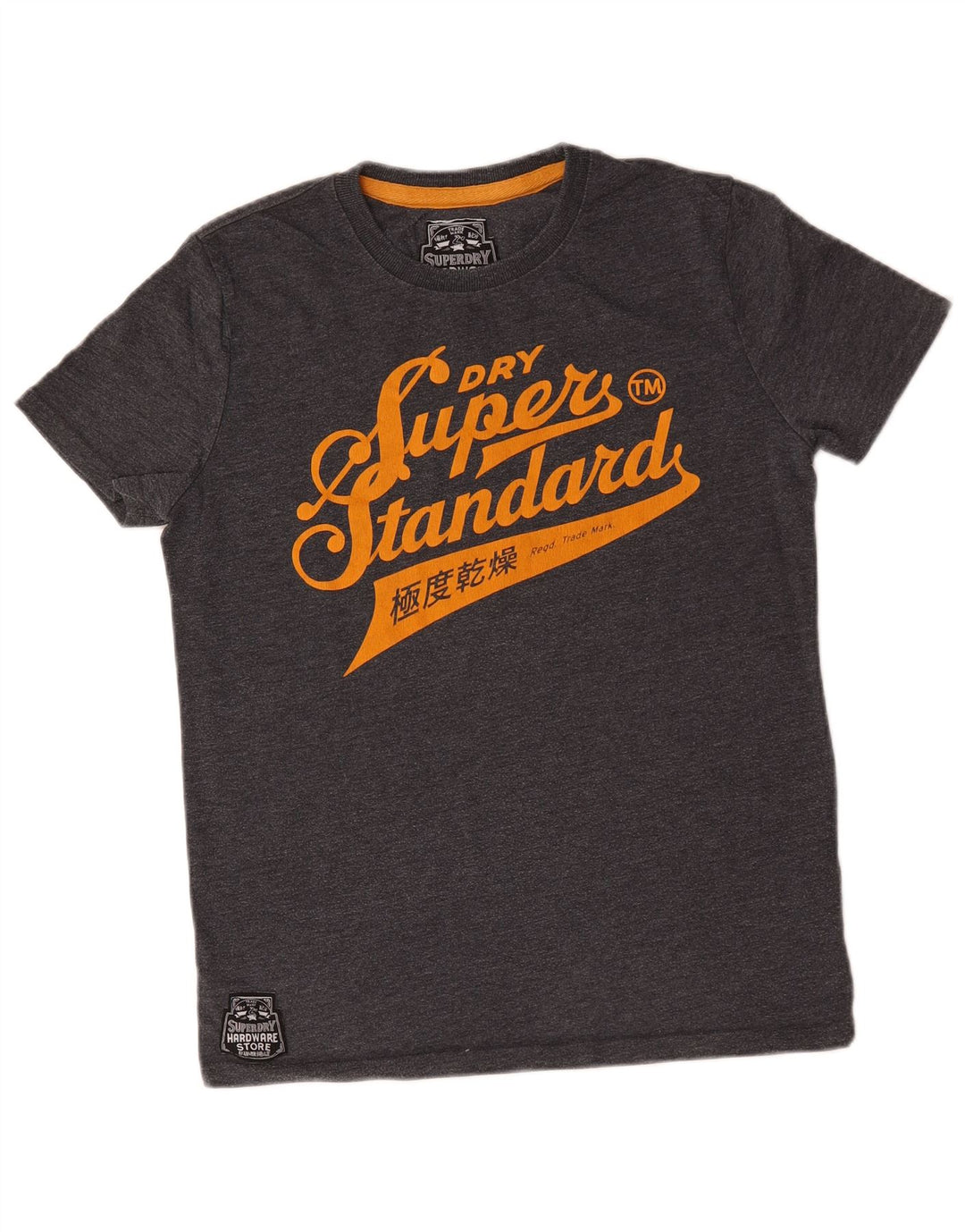Męski T-shirt z grafiką Superdry, średnioszary, bawełniany