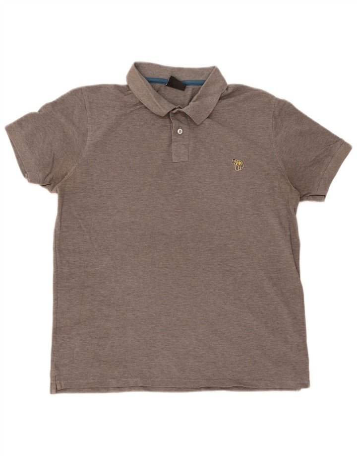 Męska koszulka polo PAUL SMITH, średnioszara, bawełniana