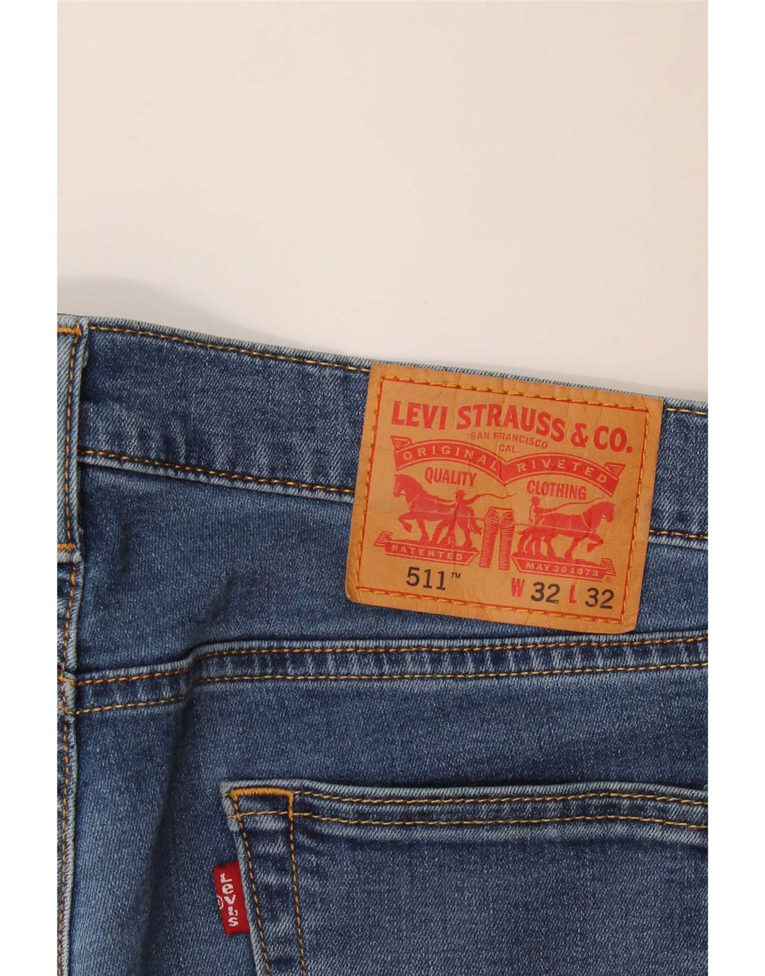 Męskie jeansy Levi's 511 Slim W32 L29 Niebieska bawełna