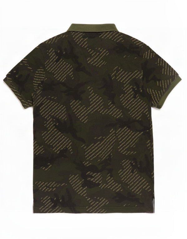 Męska koszulka polo Superdry z grafiką, duża, bawełniana w kolorze khaki