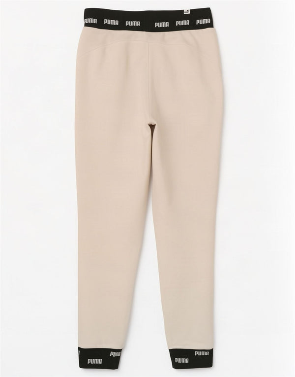 Męskie spodnie dresowe Puma Graphic Joggers XS Biała bawełna z blokami kolorów