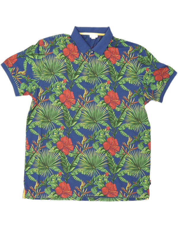 US Polo Assn. Koszula męska 3XL Niebieska, bawełniana w kwiaty