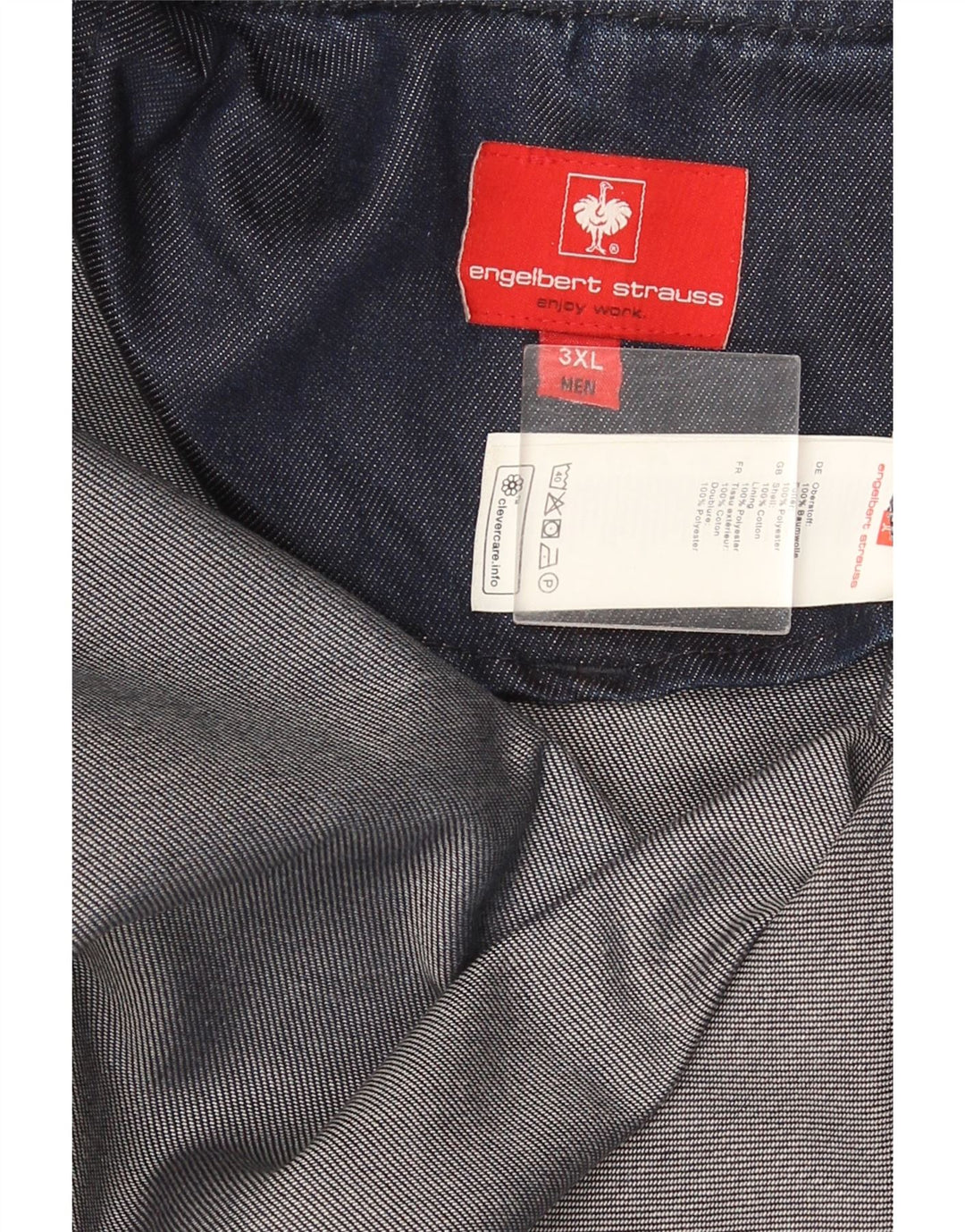 Męska kurtka dżinsowa Engelbert Strauss UK 46 3XL Niebieska bawełna