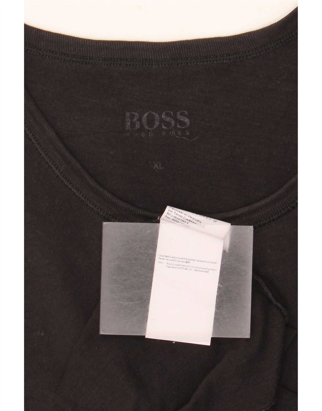 T-shirt męski Hugo Boss Top XL, czarny elastan