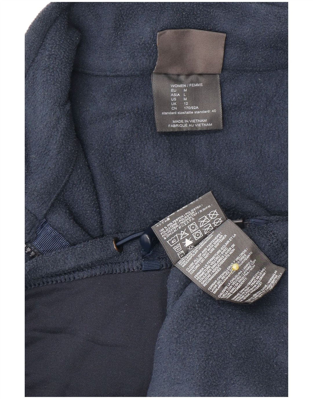 Damska kurtka polarowa Jack Wolfskin UK 12, średni granatowy poliester