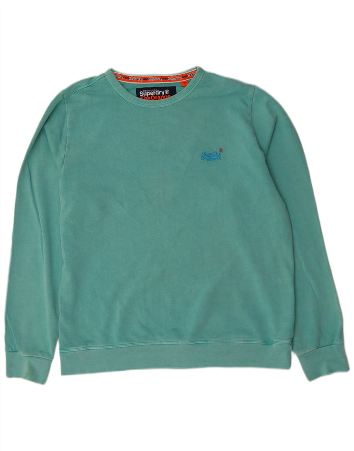 Męski sweter Superdry 3XL, zielony, bawełniany