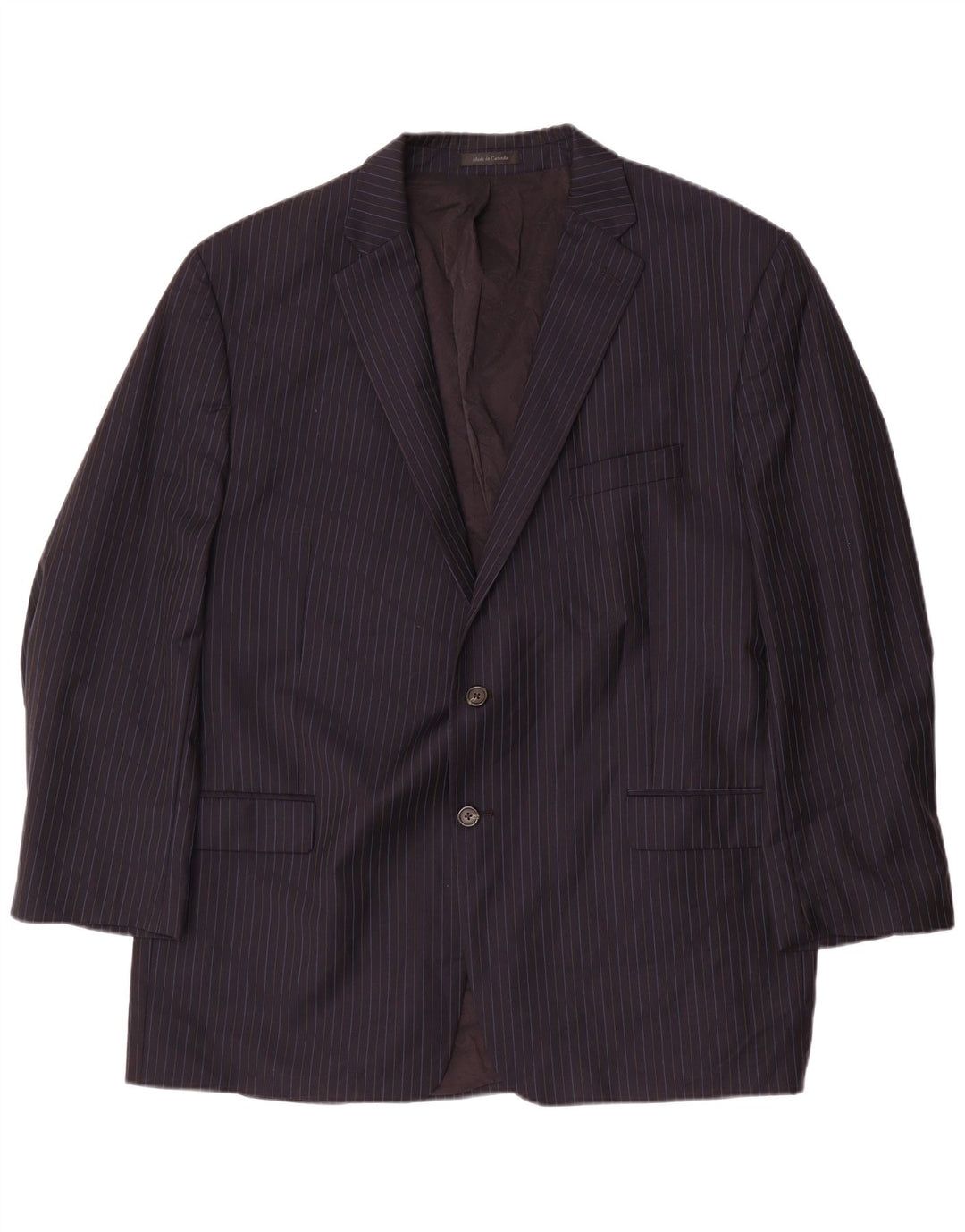 RALPH LAUREN Męska marynarka zapinana na 2 guziki IT 52 XL, granatowa, wełniana w prążki