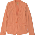 GUESS Womens Longline 1 Button Blazer Jacket UK 8 Small Pink Polyester Vintage Guess and Second-Hand Guess from Messina Hembry 