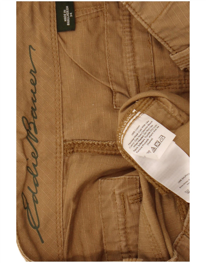 Męskie spodenki chino EDDIE BAUER W34 duże, beżowe, bawełniane