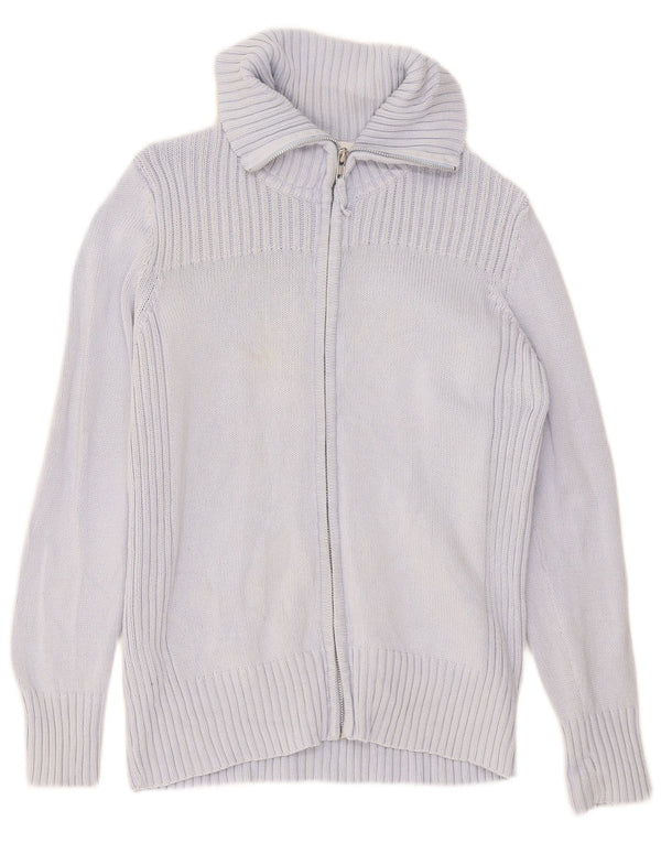 Marks & Spencer Damski sweter rozpinany UK 16, duży, niebieski, bawełniany