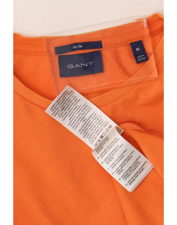 Męski T-shirt Gant o dopasowanym kroju, średni pomarańczowy, bawełniany