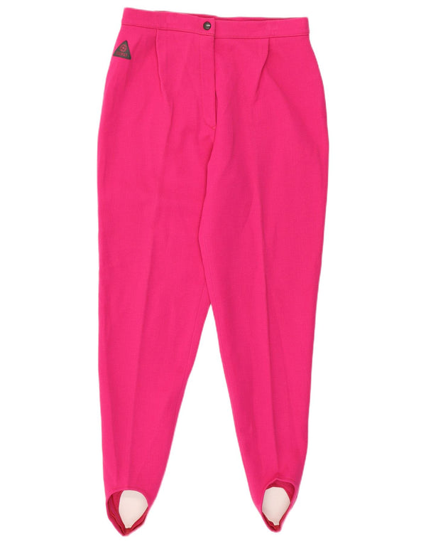 Colmar Womens High Waist Casual Trousers IT 48 XL W30 L28 Pink Polyamide