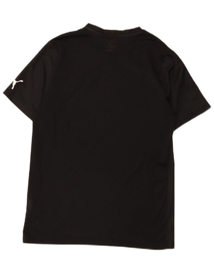 T-shirt męski Puma Top, średni czarny poliester z blokami kolorów