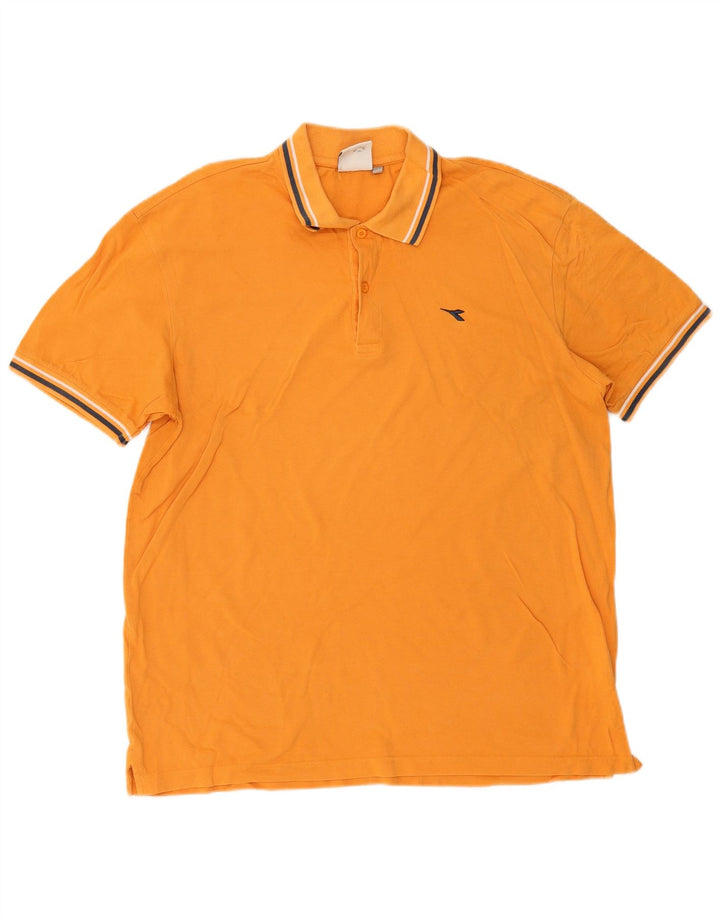 Męska koszulka polo DIADORA 2XL Pomarańczowa, bawełniana