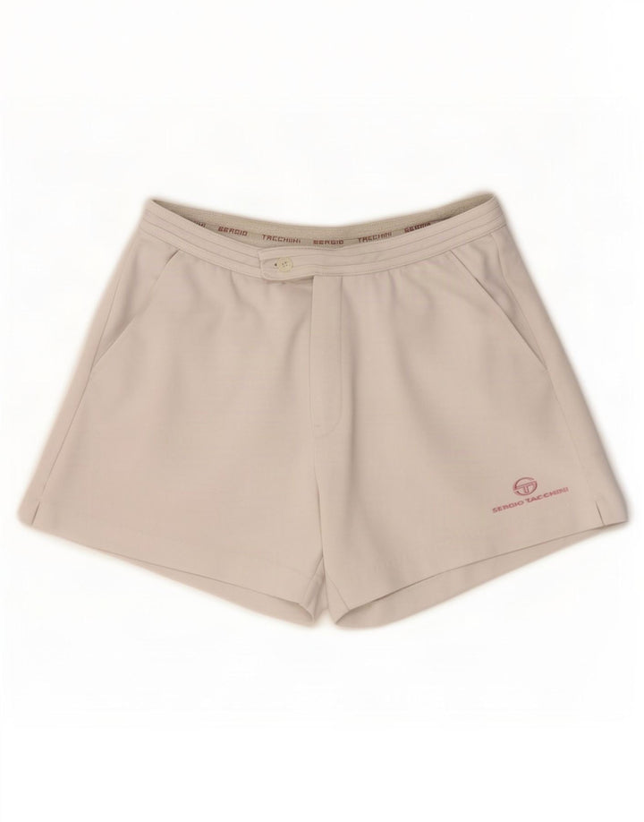 Damskie spodenki codzienne Sergio Tacchini, średnie W30, biały poliester