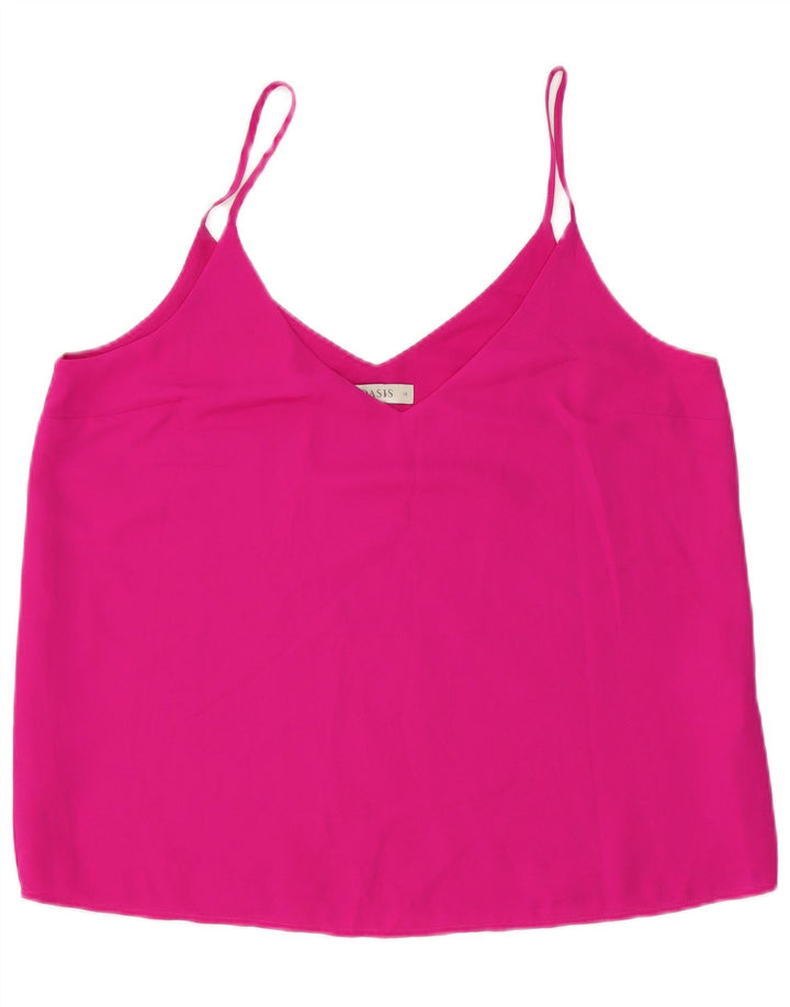 Damski top na ramiączkach Oasis, UK 18 XL, różowy poliester