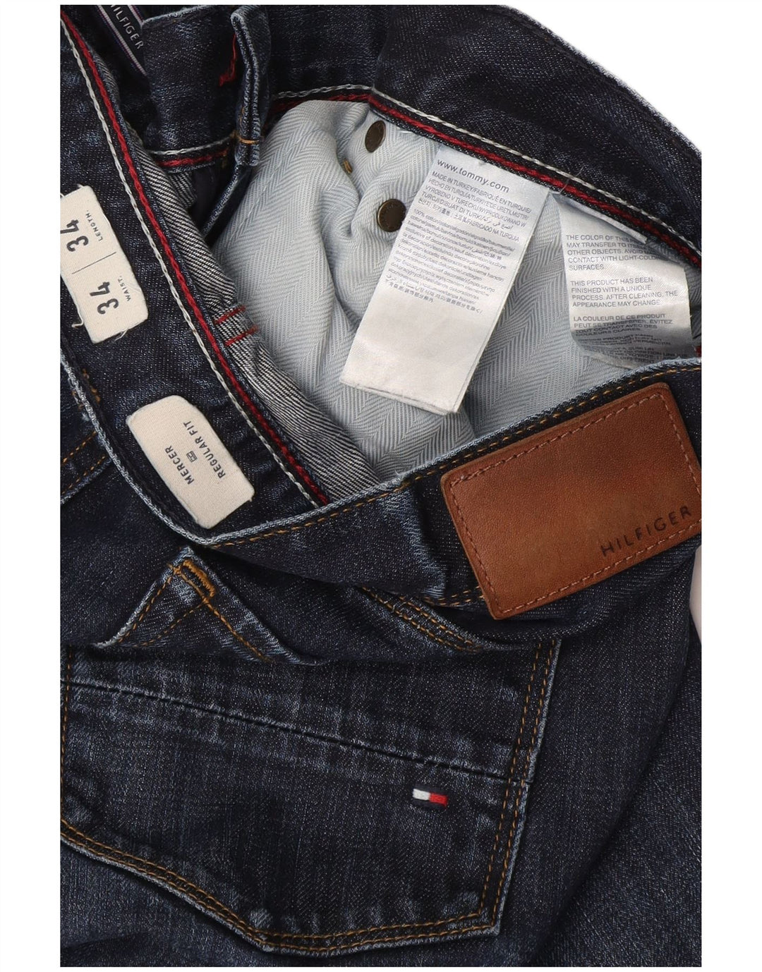 Dżinsy męskie Tommy Hilfiger Mercer o regularnym kroju W34 L34 granatowe