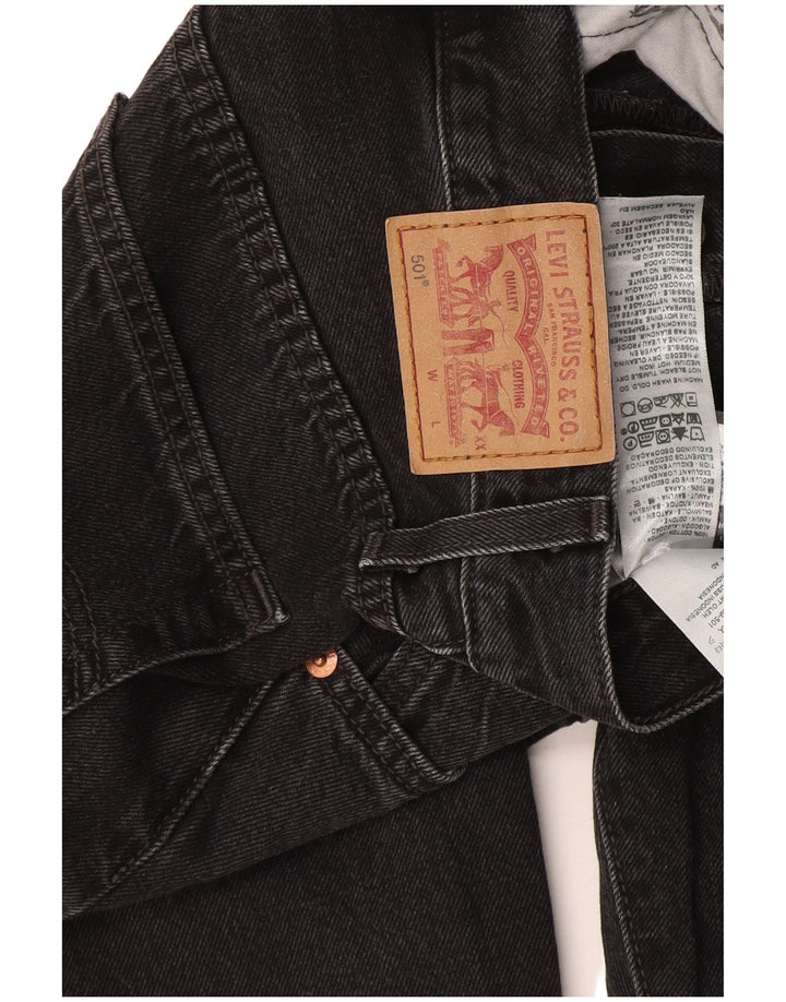 Damskie dżinsy Levi's 501 Straight W26 L28 Czarna bawełna