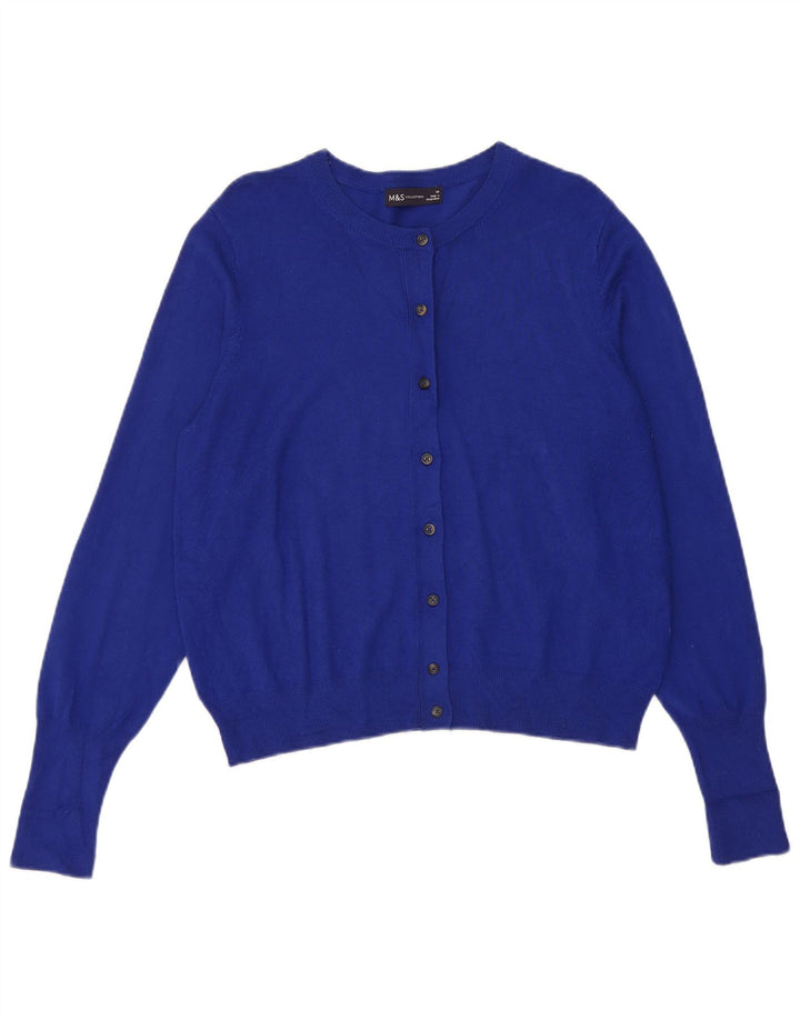 Sweter damski Marks & Spencer UK 14, średni niebieski, wiskoza