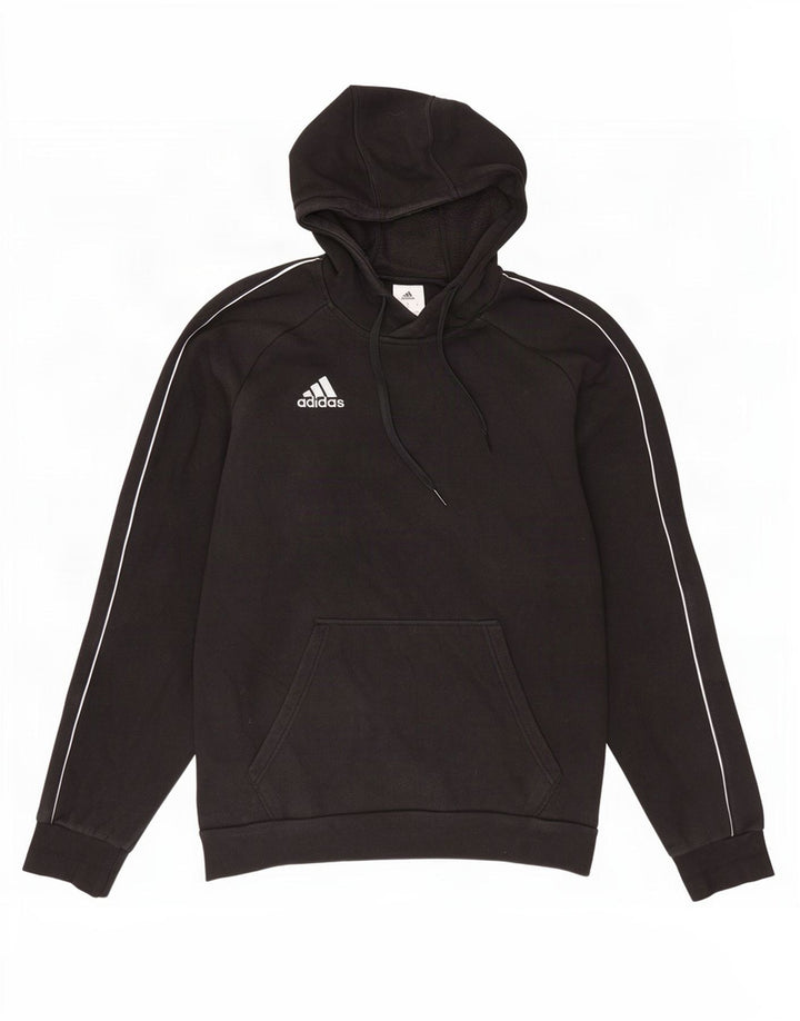 Męska bluza z kapturem Adidas, średnia czarna bawełna