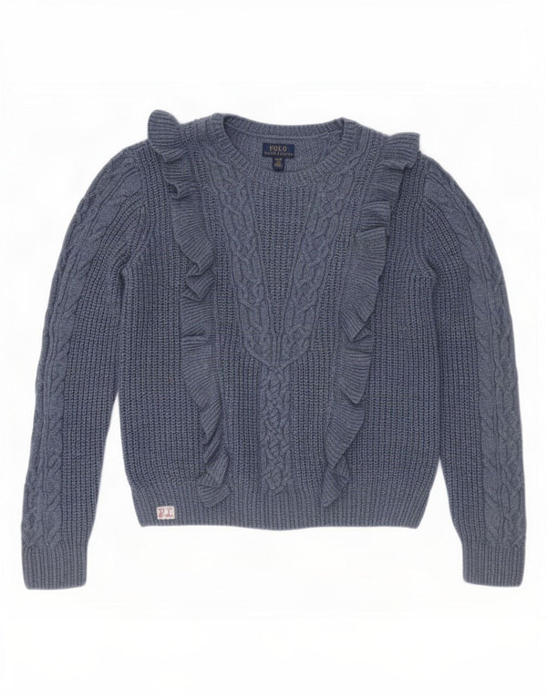 Sweter dziewczęcy Polo Ralph Lauren z dekoltem w łódkę 15-16 lat XL, niebieski