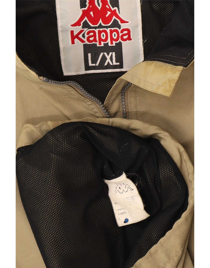 Męska kurtka przeciwdeszczowa Kappa UK 40, duża, khaki, poliamid