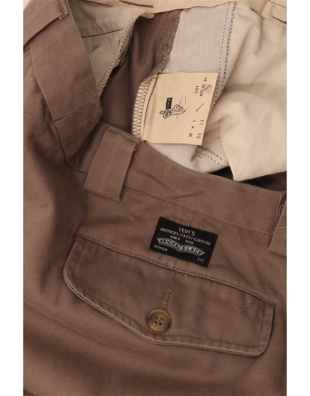 Spodnie damskie Levi's Pegged Chino W34 L30 Beżowa bawełna