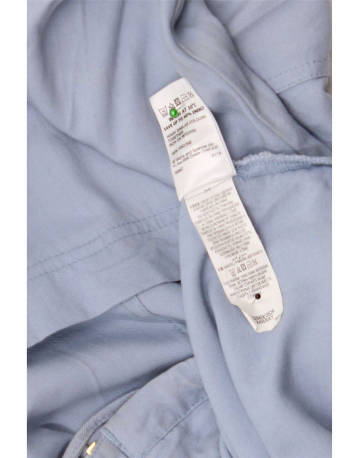 Marks & Spencer Damska kurtka bomberka oversize UK 12, średnioniebieska wiskoza
