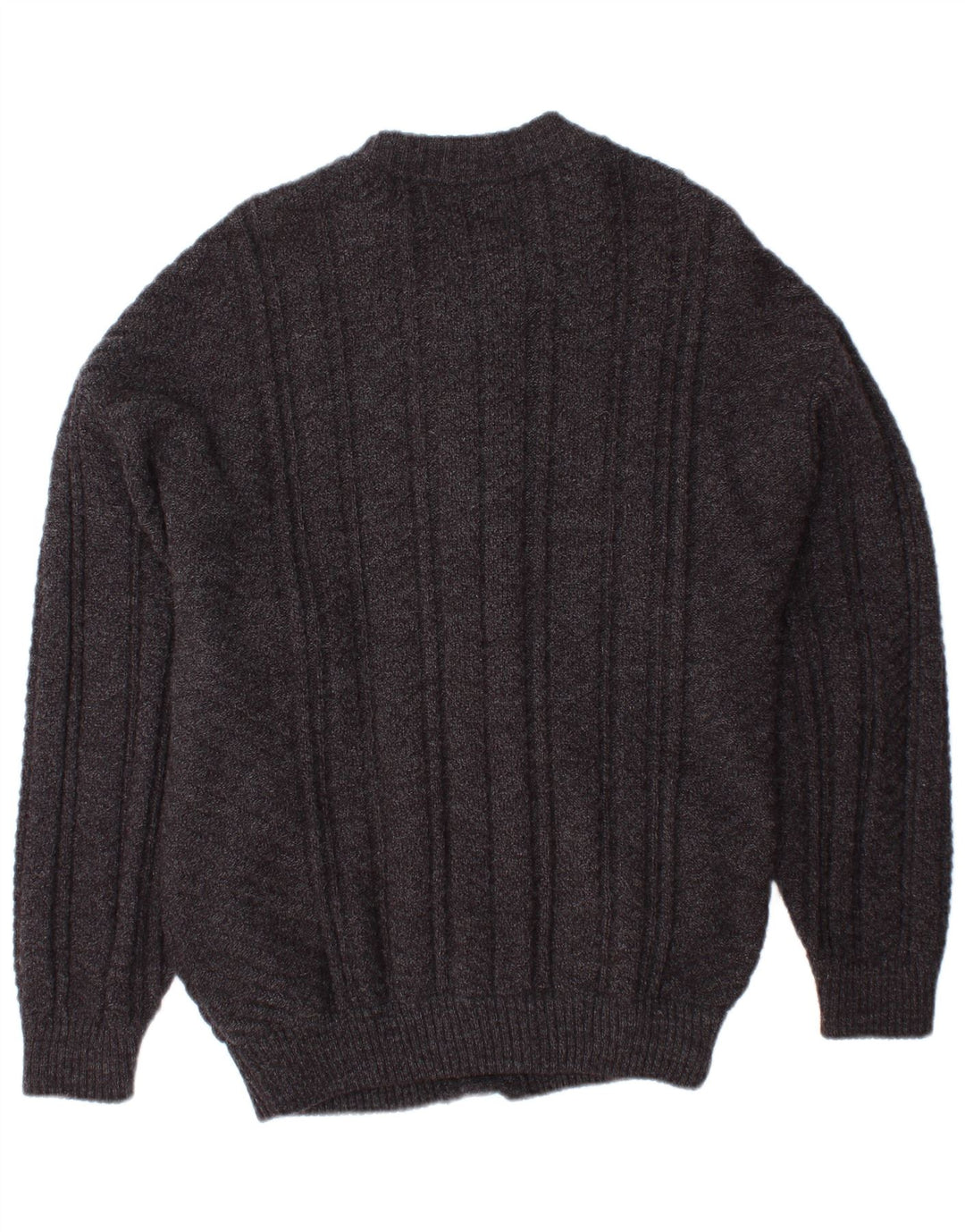 Męski sweter rozpinany VINTAGE, mały, szary Argyle/diamentowy akryl