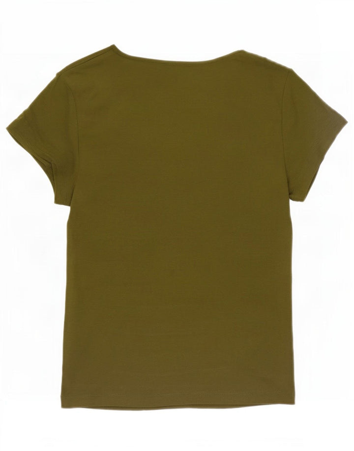 T-shirt damski Marks & Spencer Top UK 10, mały, bawełniany khaki