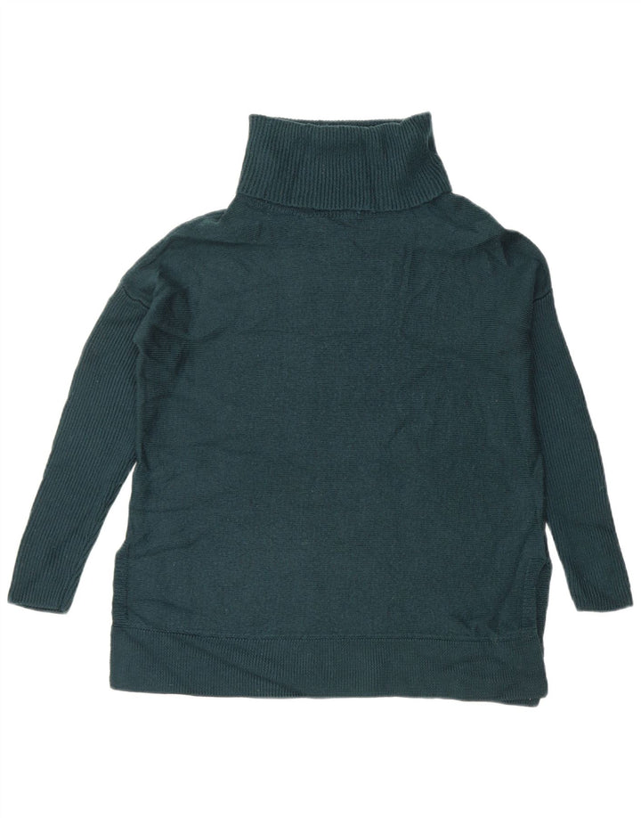 Damski sweter oversize Boden z golfem UK 6 XS, granatowo-wełniany