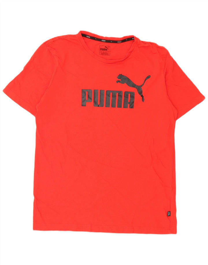 Męska koszulka z grafiką Puma, bawełniana, średnia czerwona