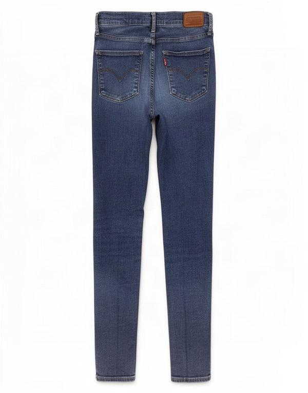 Damskie jeansy Levi's 720 z wysokim stanem, bardzo obcisłe W27 L30, niebieska bawełna