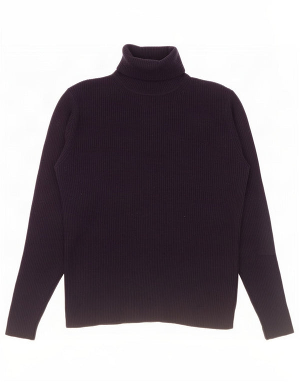 Damski sweter z wywijanym dekoltem Laura Ashley UK 14, duży, granatowy