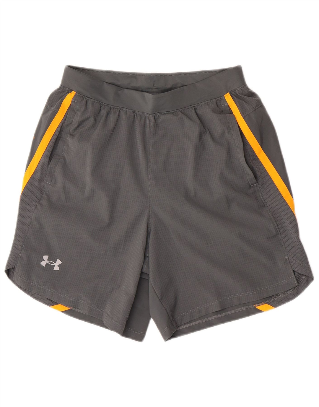 Męskie spodenki sportowe Under Armour z grafiką, poliestrowe w kolorze średnioszarym
