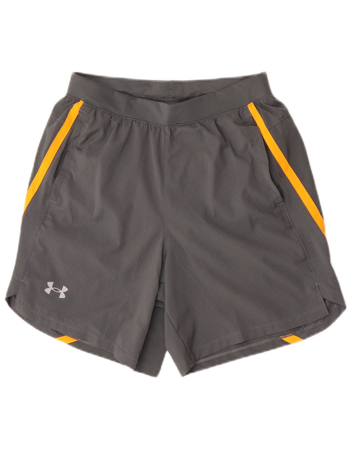 Męskie spodenki sportowe Under Armour z grafiką, poliestrowe w kolorze średnioszarym